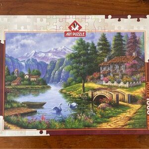 Art Puzzle with Scenic Landscape